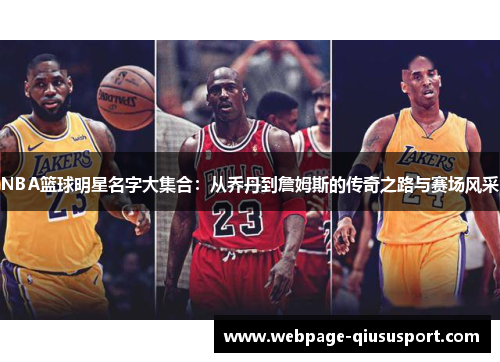 NBA篮球明星名字大集合：从乔丹到詹姆斯的传奇之路与赛场风采